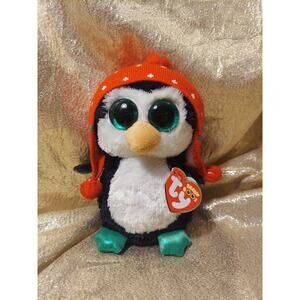 Ty Beanie Boos, 6” FREEZE the PENGUIN With Tags CHRISTMAS Winter Plush Animal